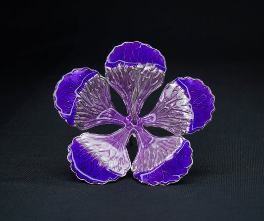 Pure Silver Pink Purple Big Flower 23g - PUSHMYCART