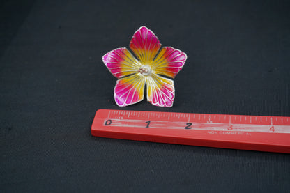 Pure Silver Yellow And Pink Flower 7g - PUSHMYCART