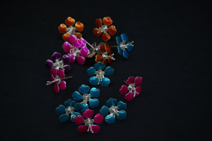 Pure Silver Assorted Small Flower 2g Pack of 4 - PUSHMYCART