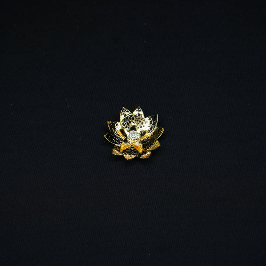 Pure Silver Gold Polish Lotus Flower 4g - PUSHMYCART