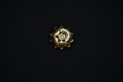 Pure Silver Gold Polish Lotus Flower 4g - PUSHMYCART