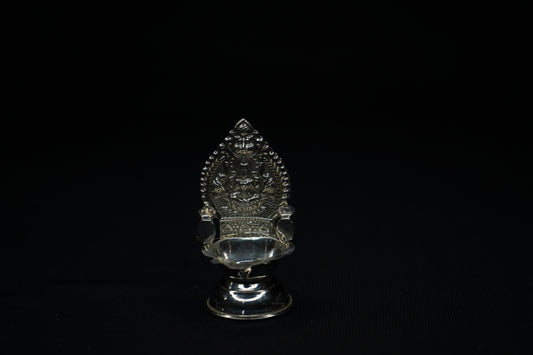 Pure Silver Gajalakshmi Diya 10g - PUSHMYCART