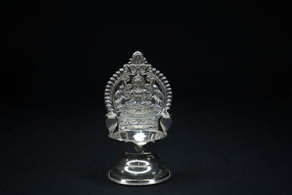 Pure Silver Gajalakshmi Diya 15g - PUSHMYCART
