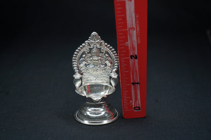 Pure Silver Gajalakshmi Diya 15g - PUSHMYCART