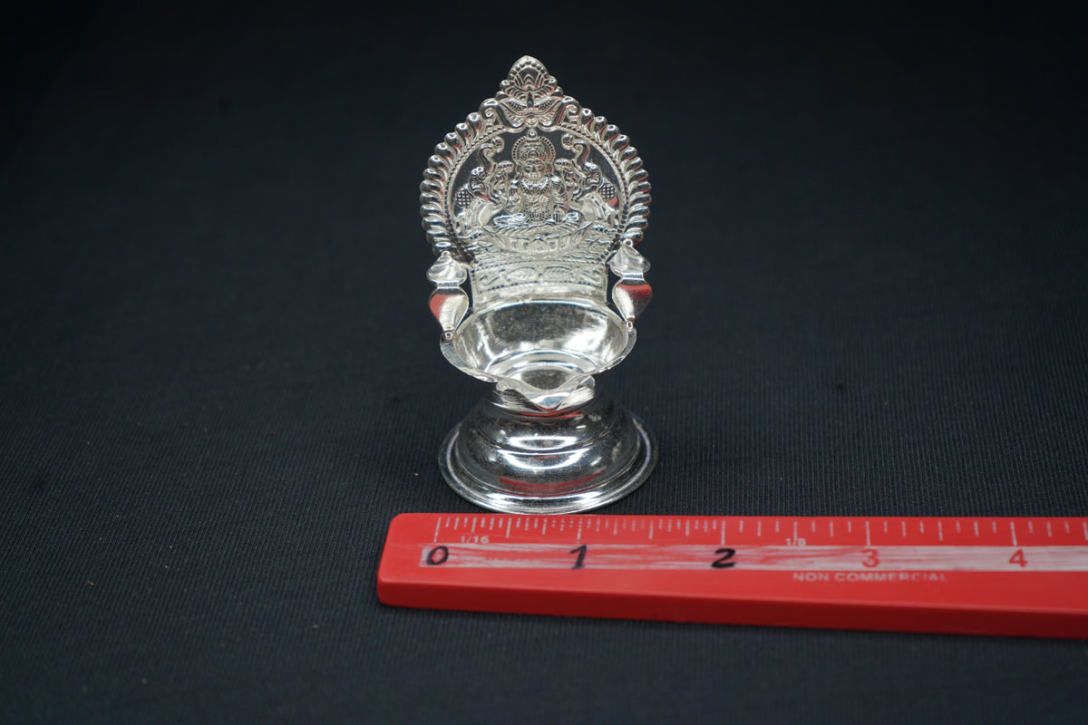 Pure Silver Gajalakshmi Diya 15g - PUSHMYCART