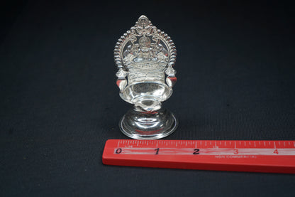 Pure Silver Gajalakshmi Diya 15g - PUSHMYCART