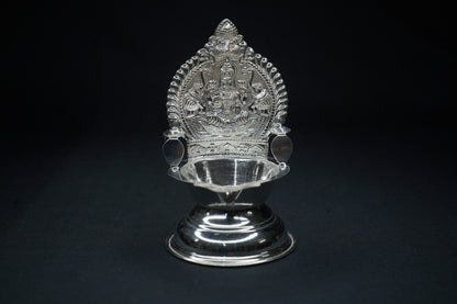 Pure Silver Gajalakshmi Diya 62 gram - PUSHMYCART