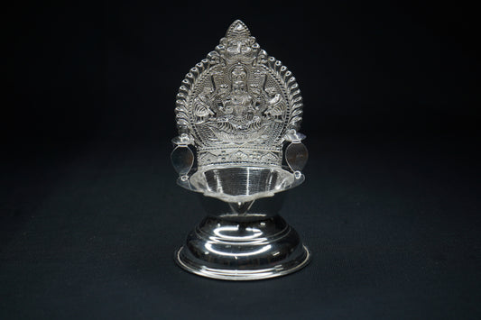 Pure Silver Gajalakshmi Diya 62 gram - PUSHMYCART