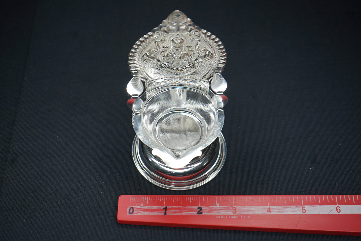Pure Silver Gajalakshmi Diya 62 gram - PUSHMYCART