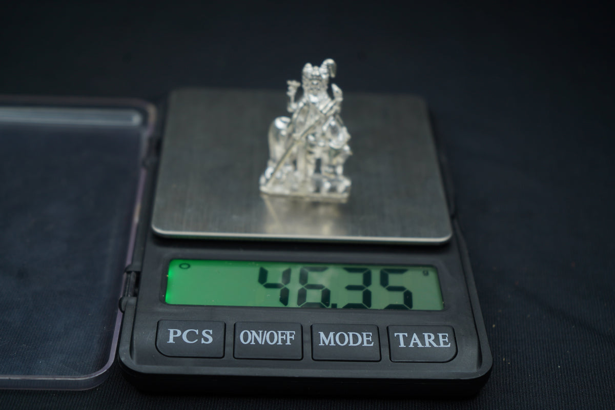 Pure Silver Dattatreya Idol 46.4g - PUSHMYCART