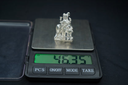 Pure Silver Dattatreya Idol 46.4g - PUSHMYCART