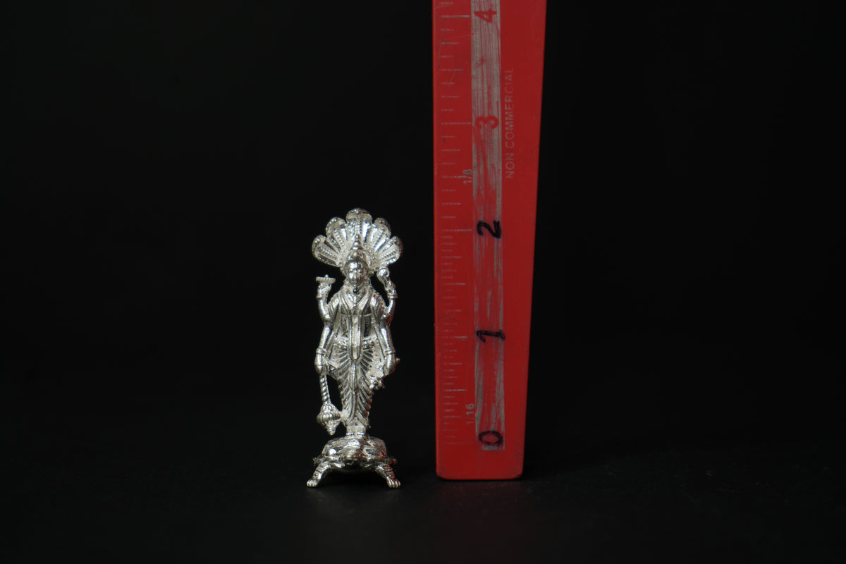 Pure Silver Vishnu Murthy Idol 52.15 grams - PUSHMYCART