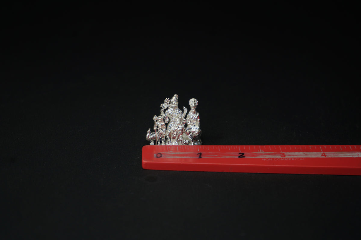 Pure Silver Mahadev Family Idol 35.93 grams - PUSHMYCART