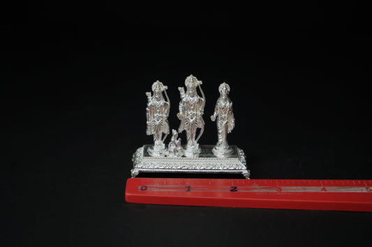 Pure Silver Sri Ram Darbar Idol 93.61 grams - PUSHMYCART