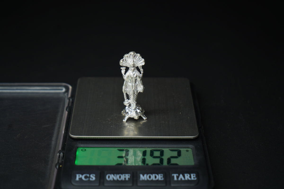 Pure Silver Vishnu Murthy Idol 31.93 grams - PUSHMYCART