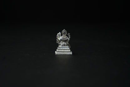 Pure Silver Vishnu With Laxmi Idol - PUSHMYCART