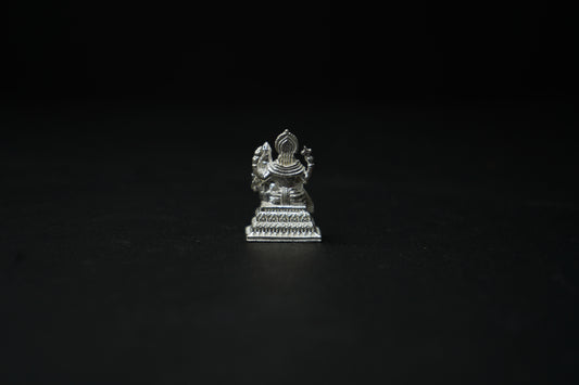 Pure Silver Vishnu With Laxmi Idol - PUSHMYCART