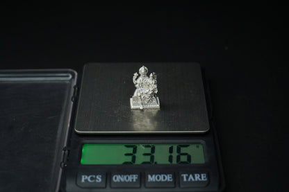 Pure Silver Vishnu With Laxmi Idol - PUSHMYCART