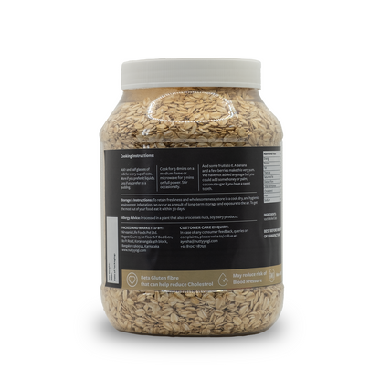 Nutty Yogi Gluten Free Rolled Oats Jar 1.2kg