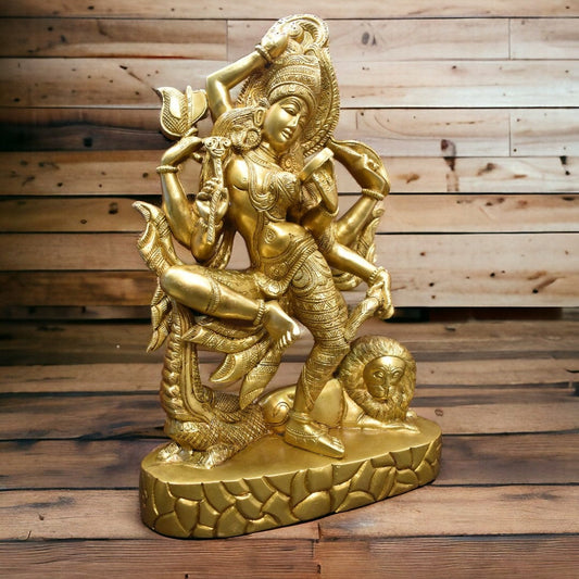 Tamas Brass Ardhanarishwara Statue - PUSHMYCART