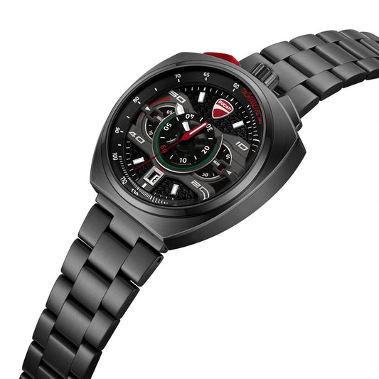 Ducati Quartz Chronograph Black Dial Black Stainless Steel Strap Watch For Men