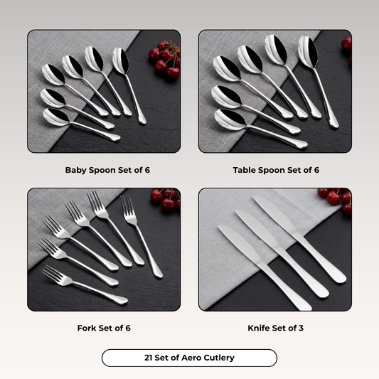 Vinod Stainless Steel Decora Cutlery 21 piece set - view 2