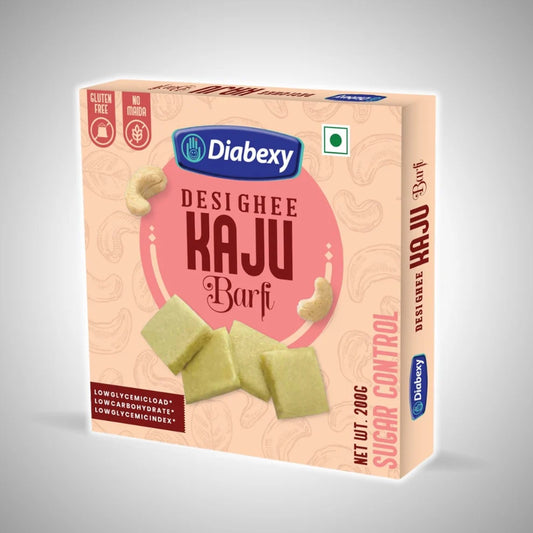 Diabexy Desi Ghee Sugar Free Kaju Barfi 200g - PUSHMYCART