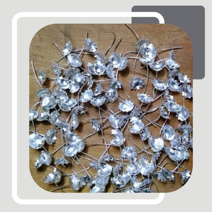 Pure Silver Flowers Pack of 108 26 grams - PUSHMYCART