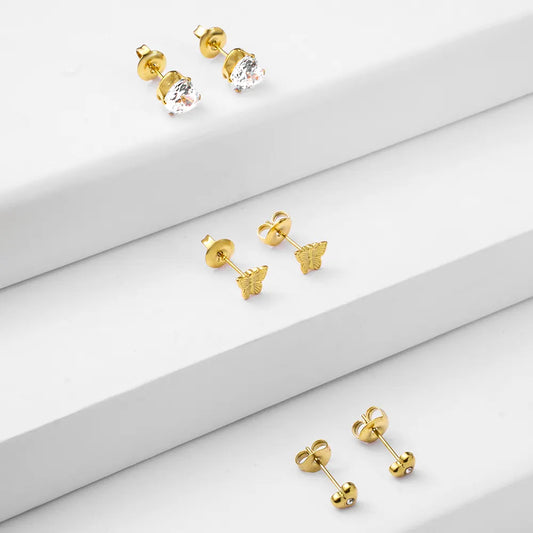 Palmonas Flutter Heart Sparkle Earring Set