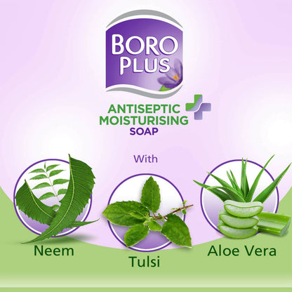 BoroPlus Antiseptic And Moisturising Bathing Soap With Aloe Vera Neem And Tulsi - PUSHMYCART