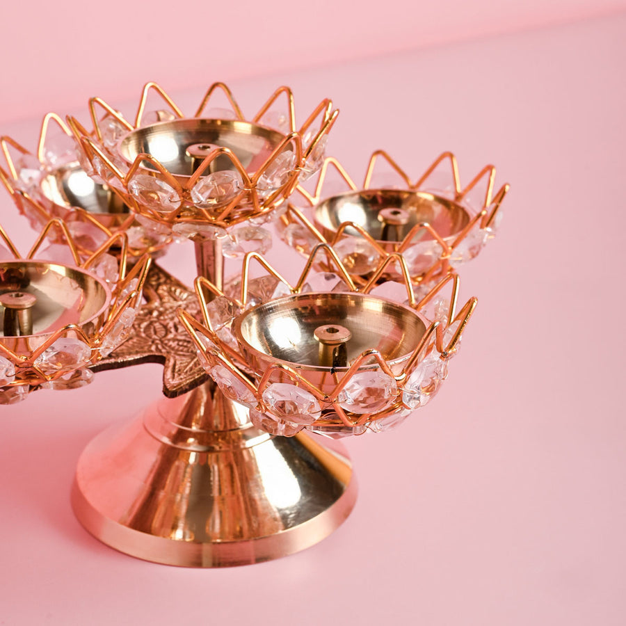 Samskara Home Embellished Panch Arti Diya