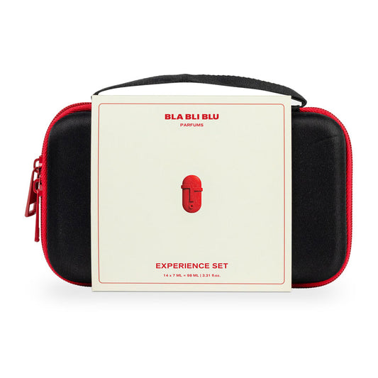 Bla Bli Blu Ultimate Experience Set with 14 unique fragrance bottles displayed elegantly in premium packaging. - Image 5