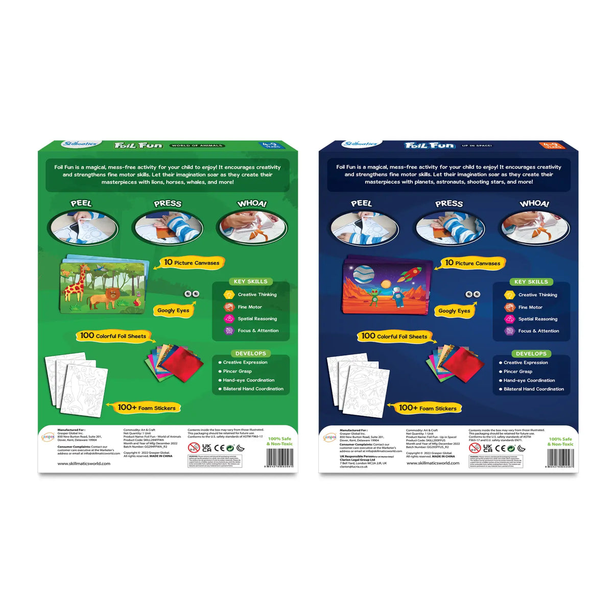 Skillmatics Foil Fun Space Safari Combo No Mess Art Kit Ages 4 to 9
