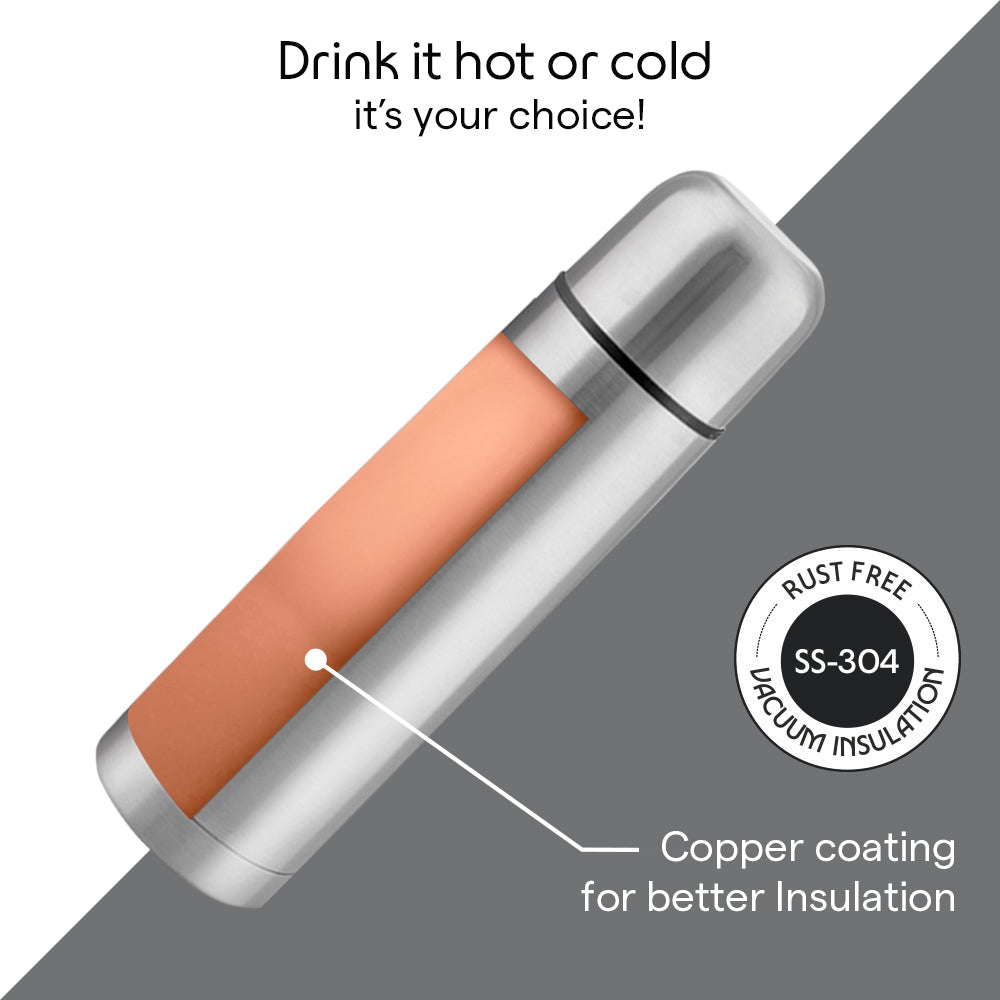 Borosil Thermo Flask Vacuum Insulated Bottle Black