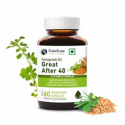 Sri Sri Tattva SupaSupp Fenugreek Oil Vegetarian Capsule Great After 40 - PUSHMYCART