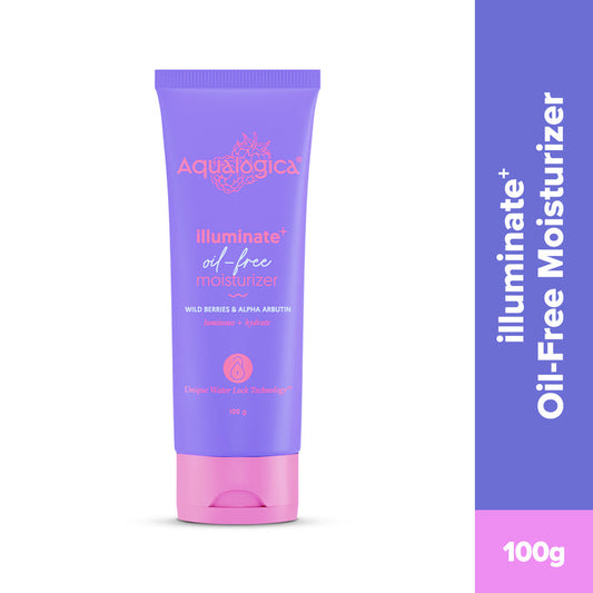 Aqualogica Illuminate+ Oil Free Moisturizer with Wild Berries & Alpha Arbutin for Luminous Glow 100g