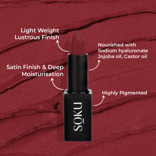 Soku Cosmetic Censored !! Creamy Matte Lipstick - Sinfully Hot