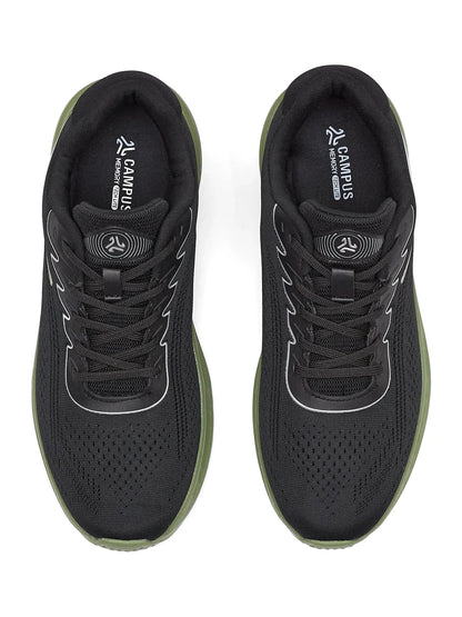Campus FORCE Black Mens Running Shoes