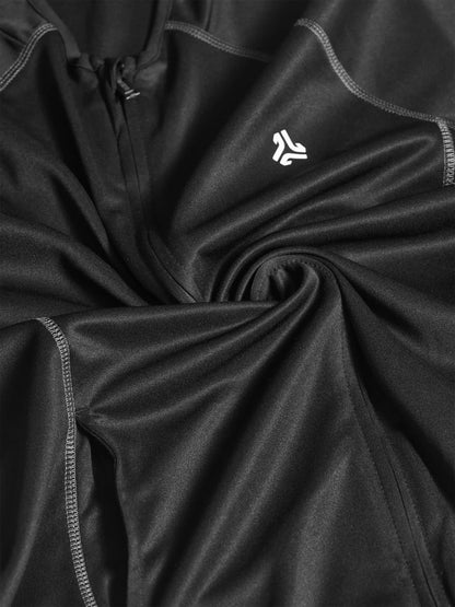 Campus Womens Black Solid Stand Collar Jacket