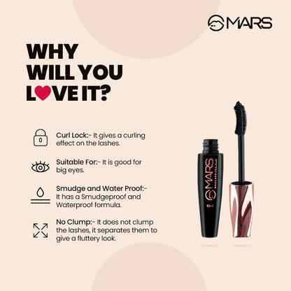 Mars Smudge & Water Proof Mascara  Fabulash Mascara