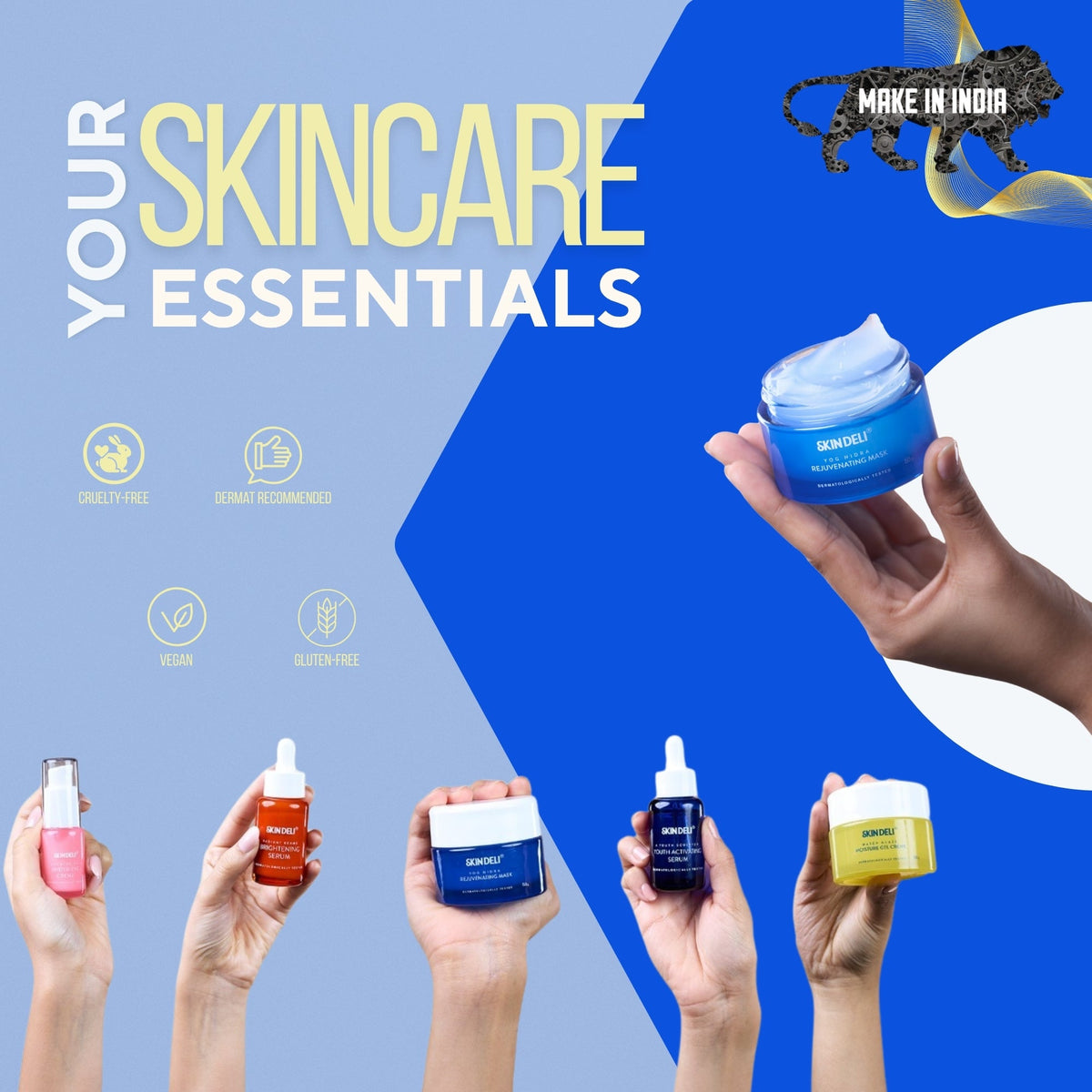 Skin Deli Yog Nidra overnight mask with soufflé texture and botanical ingredients like Ashwagandha and Chamomile. - Image 6