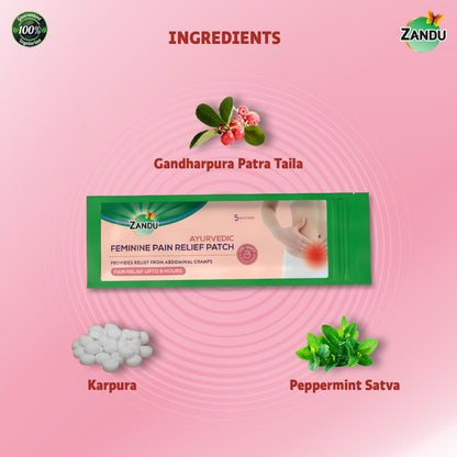 zandu feminine pain relief patch