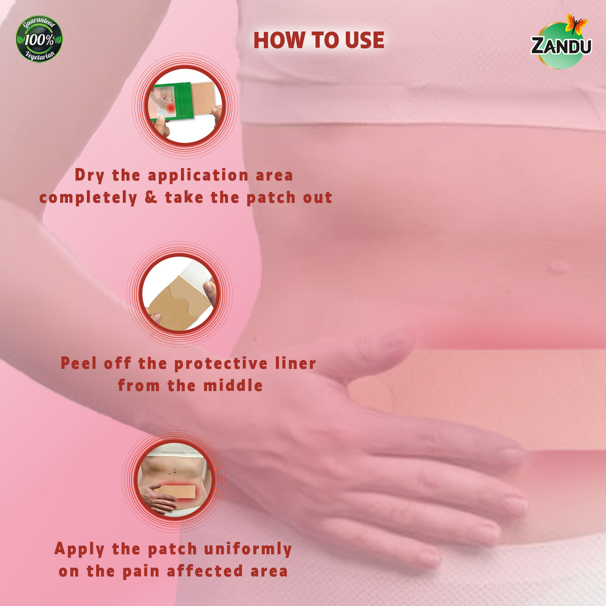 zandu feminine pain relief patch