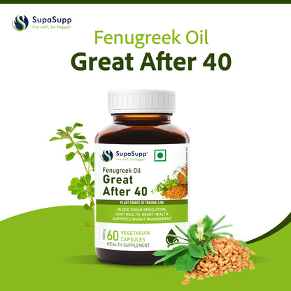 Sri Sri Tattva SupaSupp Fenugreek Oil Vegetarian Capsule Great After 40 - PUSHMYCART