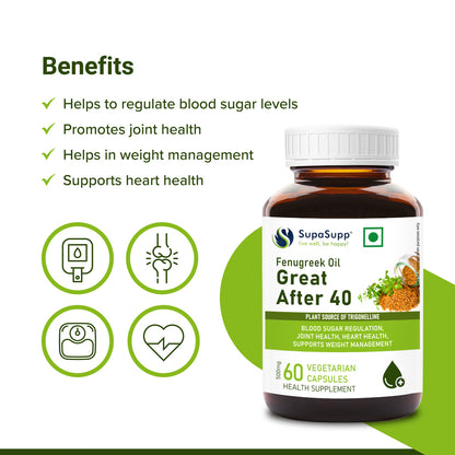 Sri Sri Tattva SupaSupp Fenugreek Oil Vegetarian Capsule Great After 40 - PUSHMYCART