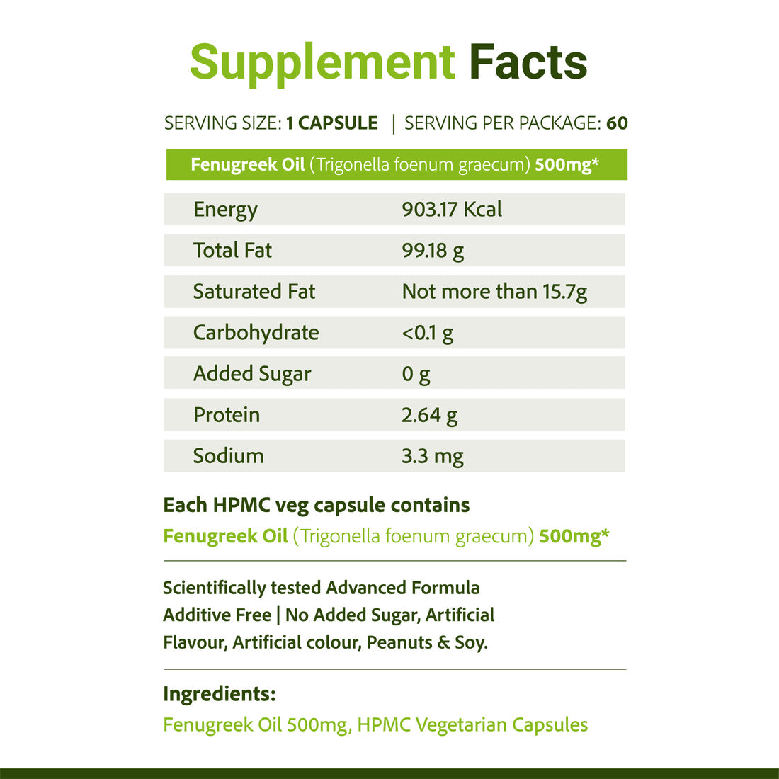 Sri Sri Tattva SupaSupp Fenugreek Oil Vegetarian Capsule Great After 40 - PUSHMYCART