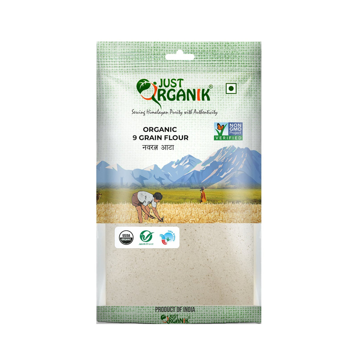 Just Organik 9 Grains Flour Navratna Aata - PUSHMYCART