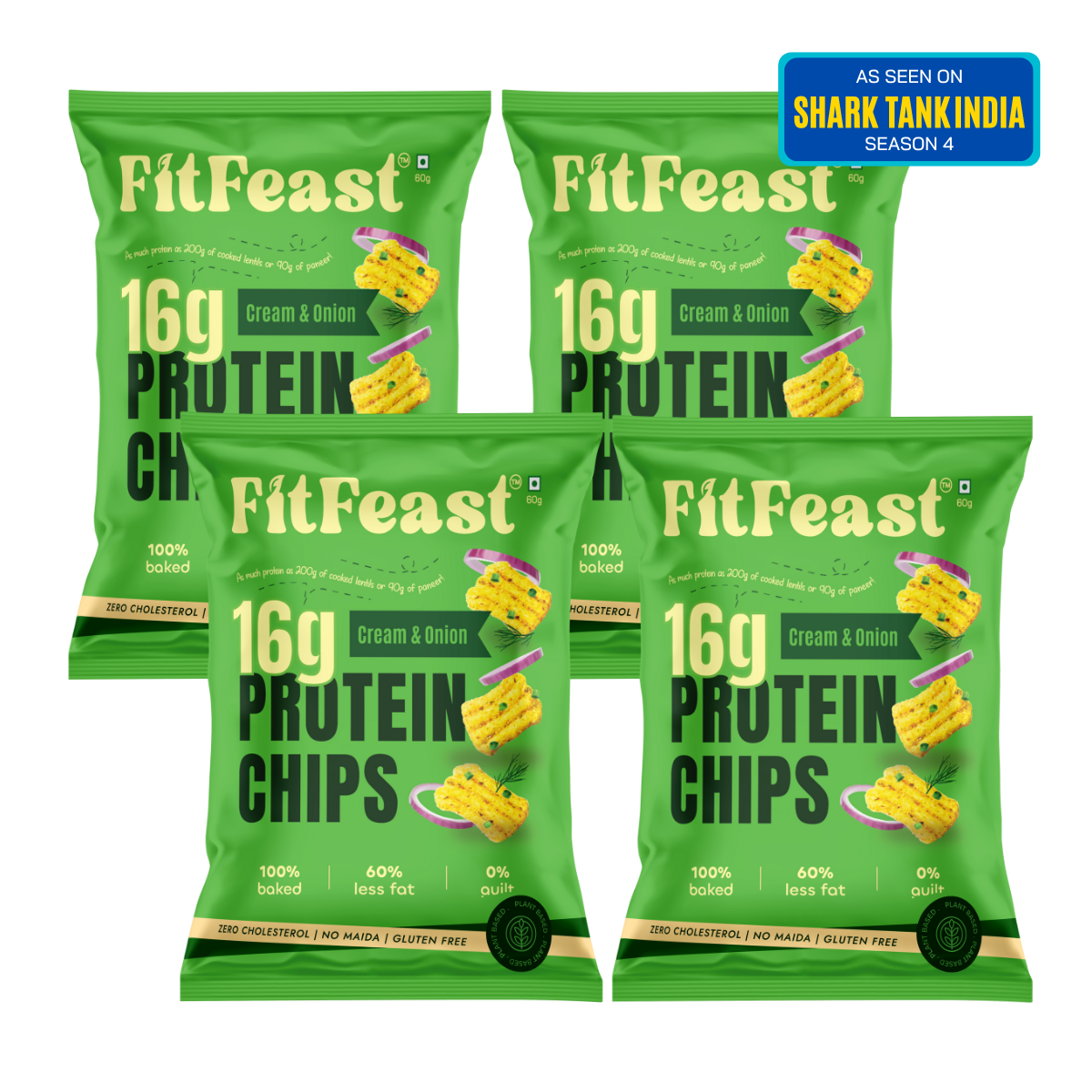 Fitfeast Protein Chips Cream & Onion x 5