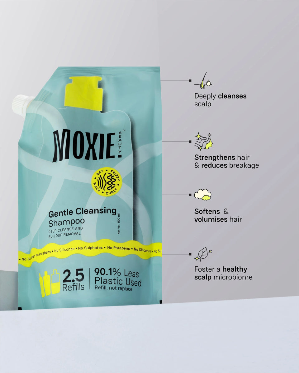 Moxie Beauty Rinse. Refill. Repeat. Shampoo + Refill Pouch (500ml ...