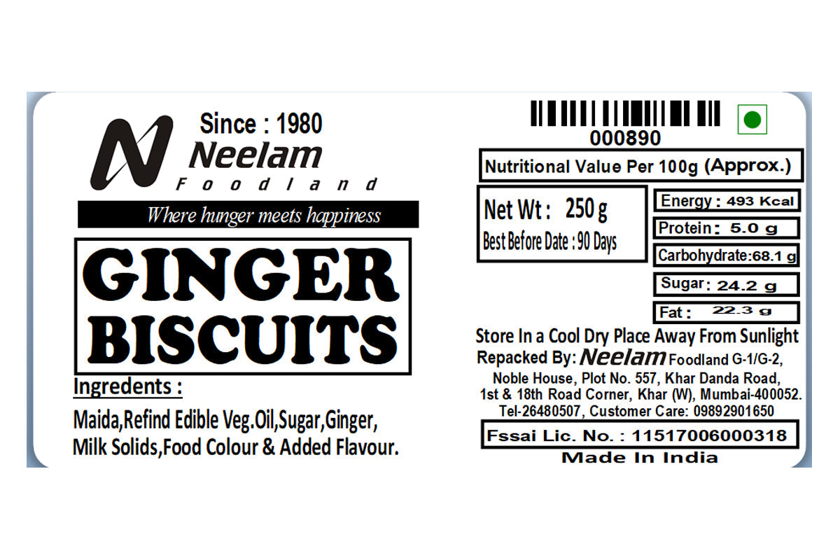Neelam Foodland Ginger Biscuits 